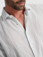 CAMISA LINHO TAILORED FIT AZUL LISA MARK BELLUCCI