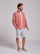 CAMISA ALGODÃO VERMELHA MANGA COMPRIDA REGULAR FIT MR. BLUE