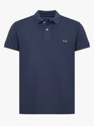 Polo Azul Manga Curta Regular Fit Mr. Blue