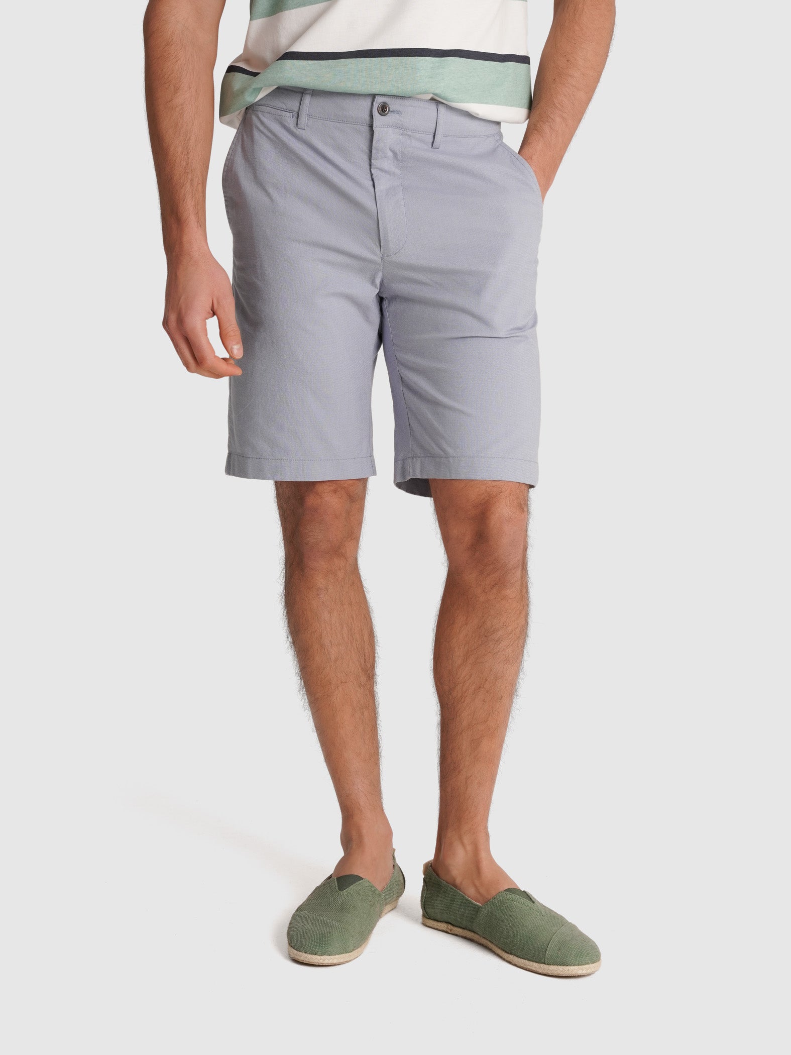 BERMUDA CHAMBRAY AZUIS REGULAR FIT MR. BLUE