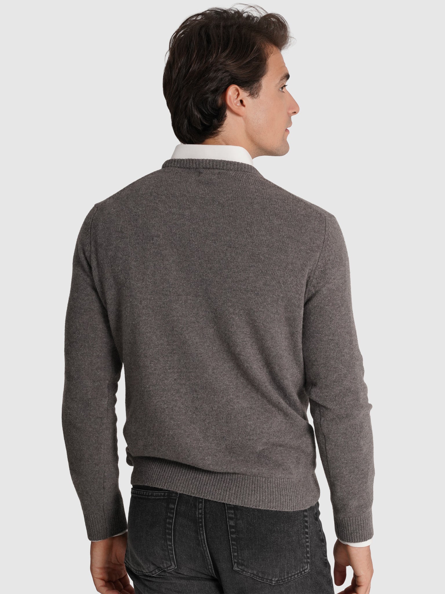 Pullover Lã Castanho Manga Comprida Regular Fit Mr. Blue