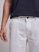 Bermuda Algodão Brancos Regular Fit Mr. Blue