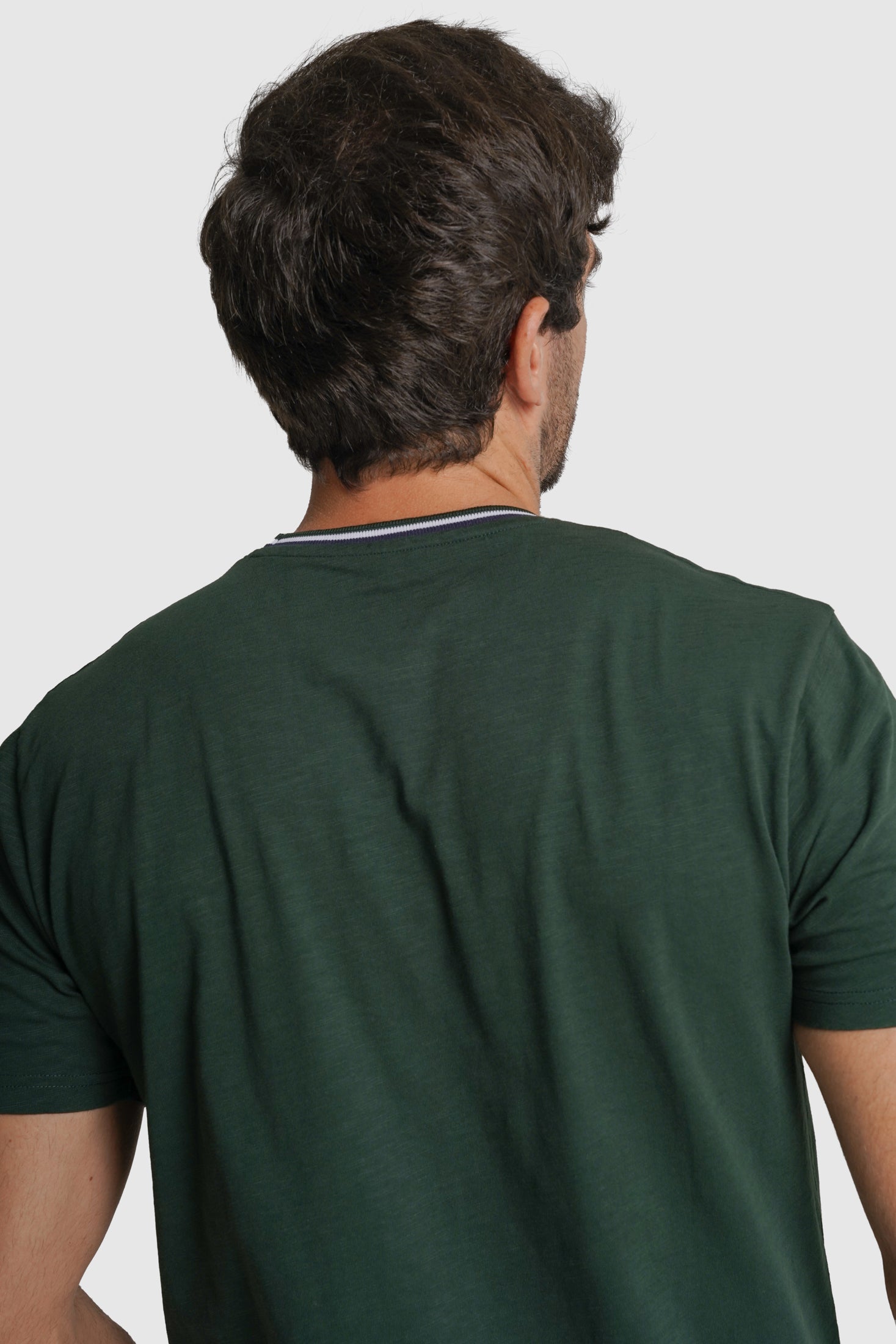 T-SHIRT ALGODÃO REGULAR FIT VERDE LISA MR. BLUE