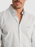 CAMISA OXFORD VERDE MANGA COMPRIDA REGULAR FIT MR. BLUE
