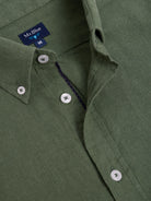 CAMISA LINHO VERDE MANGA COMPRIDA REGULAR FIT MR. BLUE