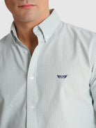 LONG SLEEVE GREEN SHIRT REGULAR FIT MR. BLUE