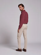 Calça Algodão Beges Regular Fit Mr. Blue