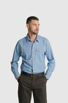 CAMISA ALGODÃO REGULAR FIT VERDE LISA MR. BLUE