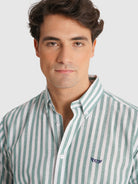 LONG SLEEVE GREEN SHIRT REGULAR FIT MR. BLUE