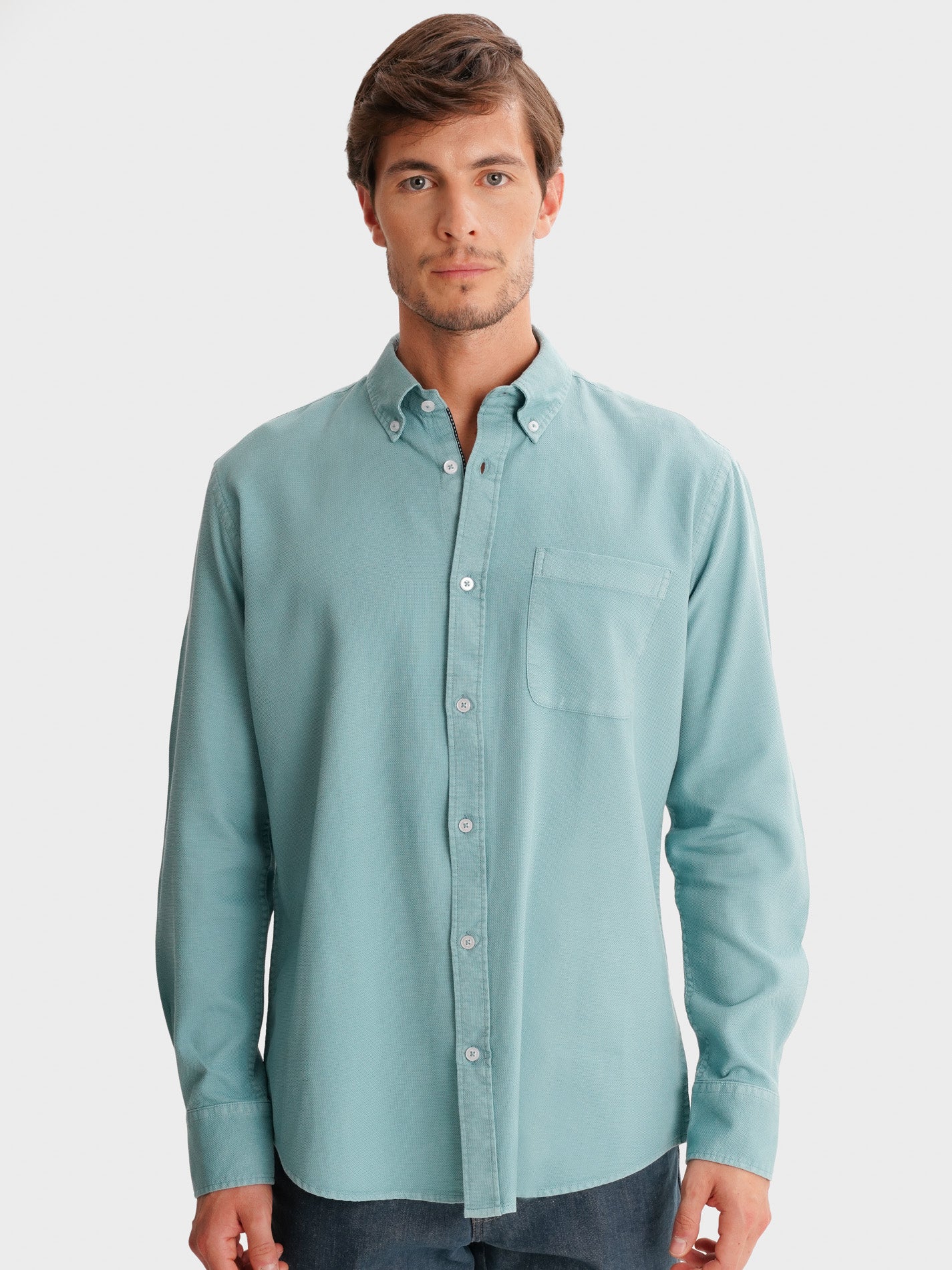 CAMISA VERDE REGULAR FIT MR. BLUE