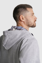 HOODIE ALGODÃO REGULAR FIT CINZENTO LISO MR. BLUE