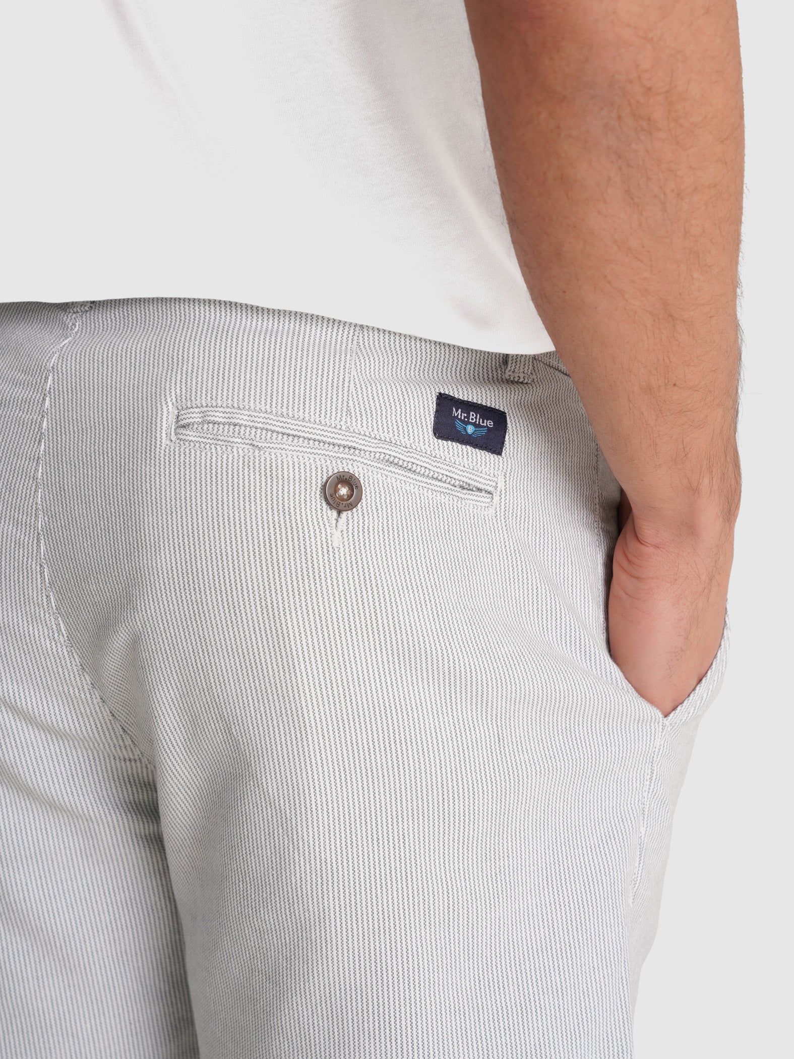 BERMUDA OXFORD VERDES REGULAR FIT MR. BLUE