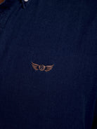 Camisa Algodão Azul Manga Comprida Regular Fit Mr. Blue