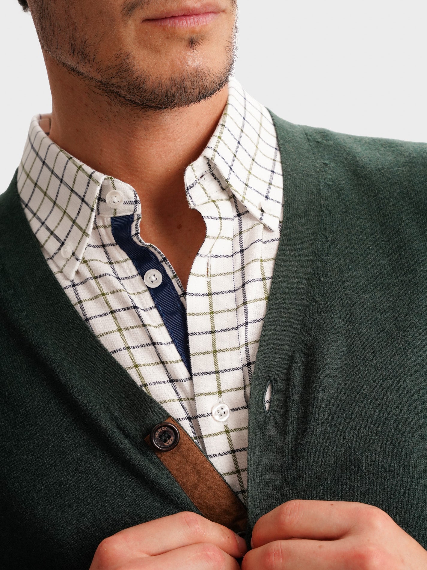 Pullover Fino Casaco Botao Mr. Blue