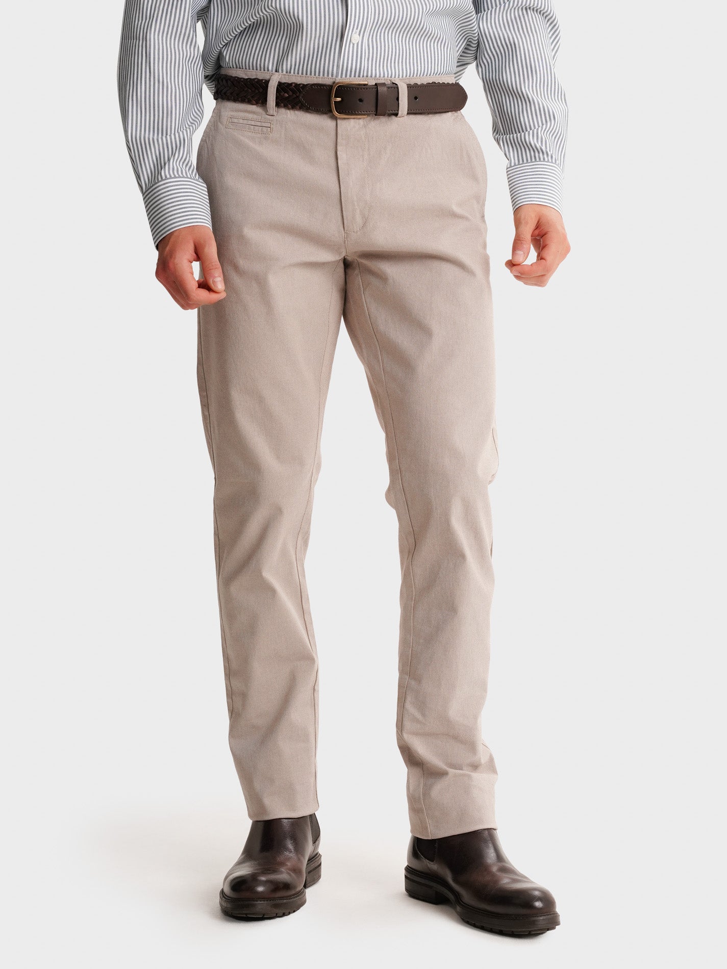 CALÇAS BEGES SLIM FIT MR. BLUE