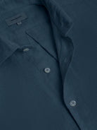 CAMISA LINHO AZUL MANGA COMPRIDA TAILORED FIT MARK BELLUCCI