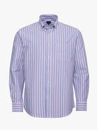 Camisa Algodão Azul Manga Comprida Regular Fit Mr. Blue