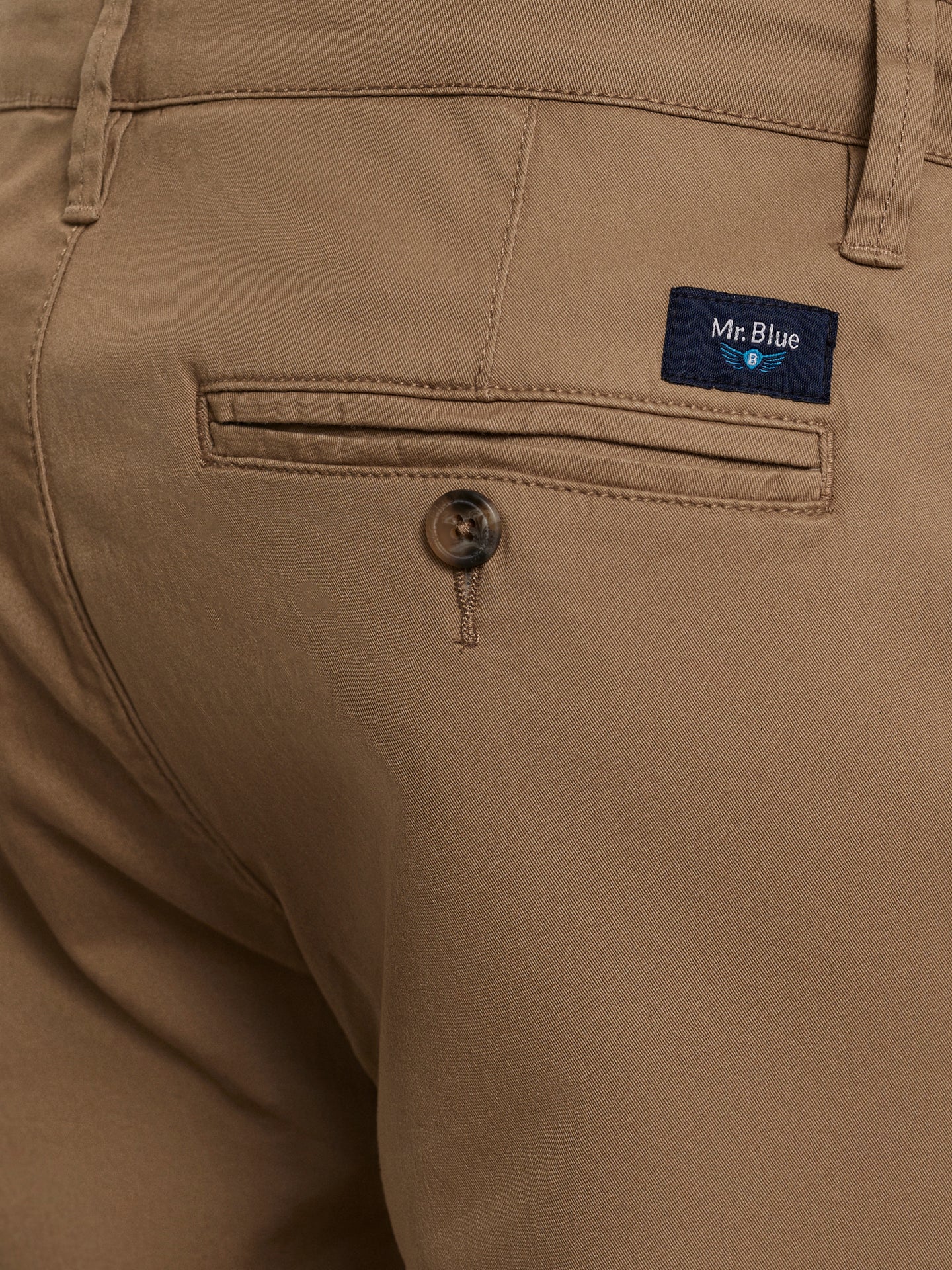 CALÇAS CASTANHAS SLIM FIT MR. BLUE