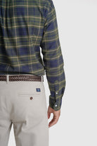 CAMISA FLANELA REGULAR FIT AZUL QUADRADA MR. BLUE