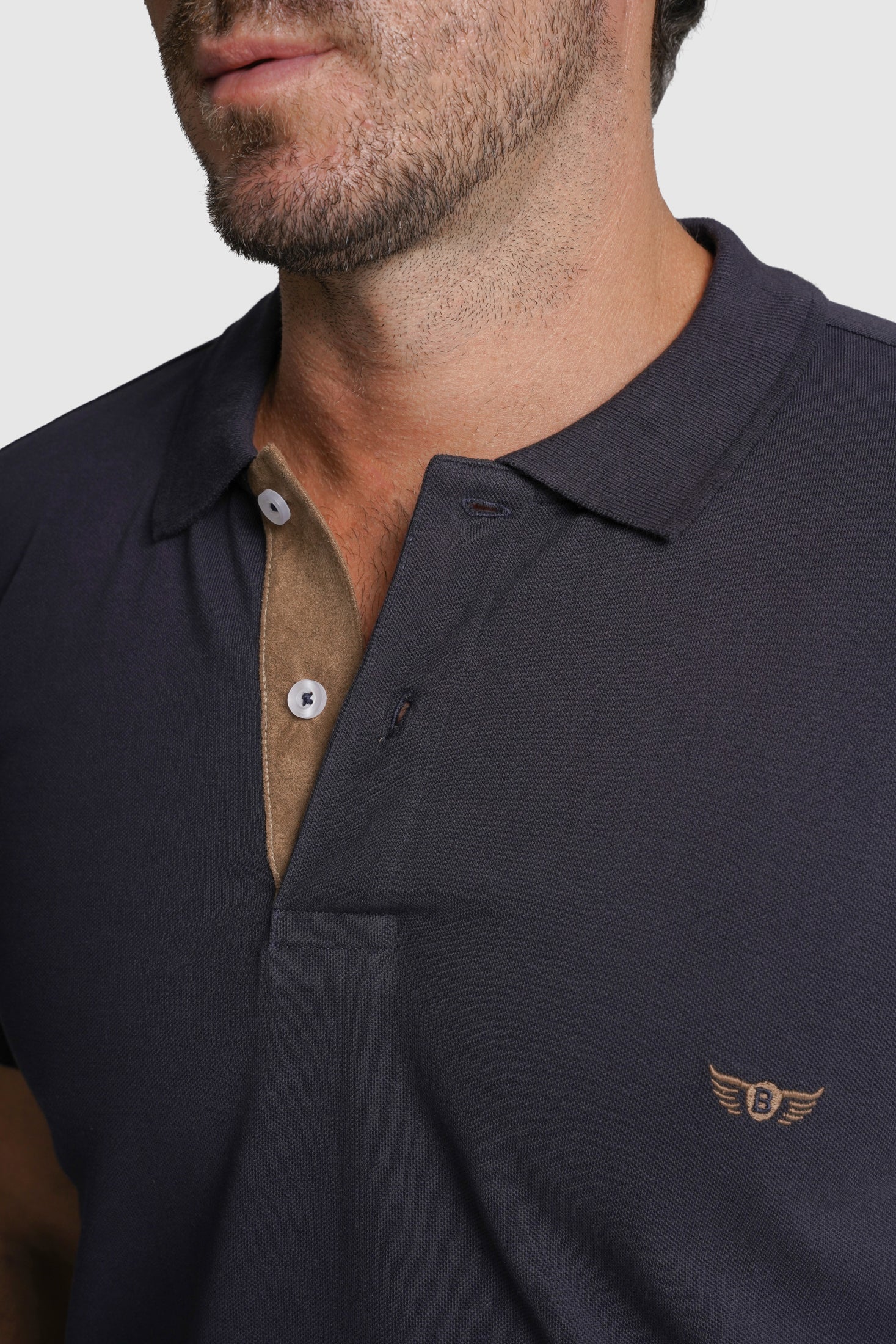 POLO ALGODÃO REGULAR FIT AZUL LISO MR. BLUE