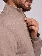 PULLOVER ALGODÃO BEGE MANGA COMPRIDA REGULAR FIT MR. BLUE