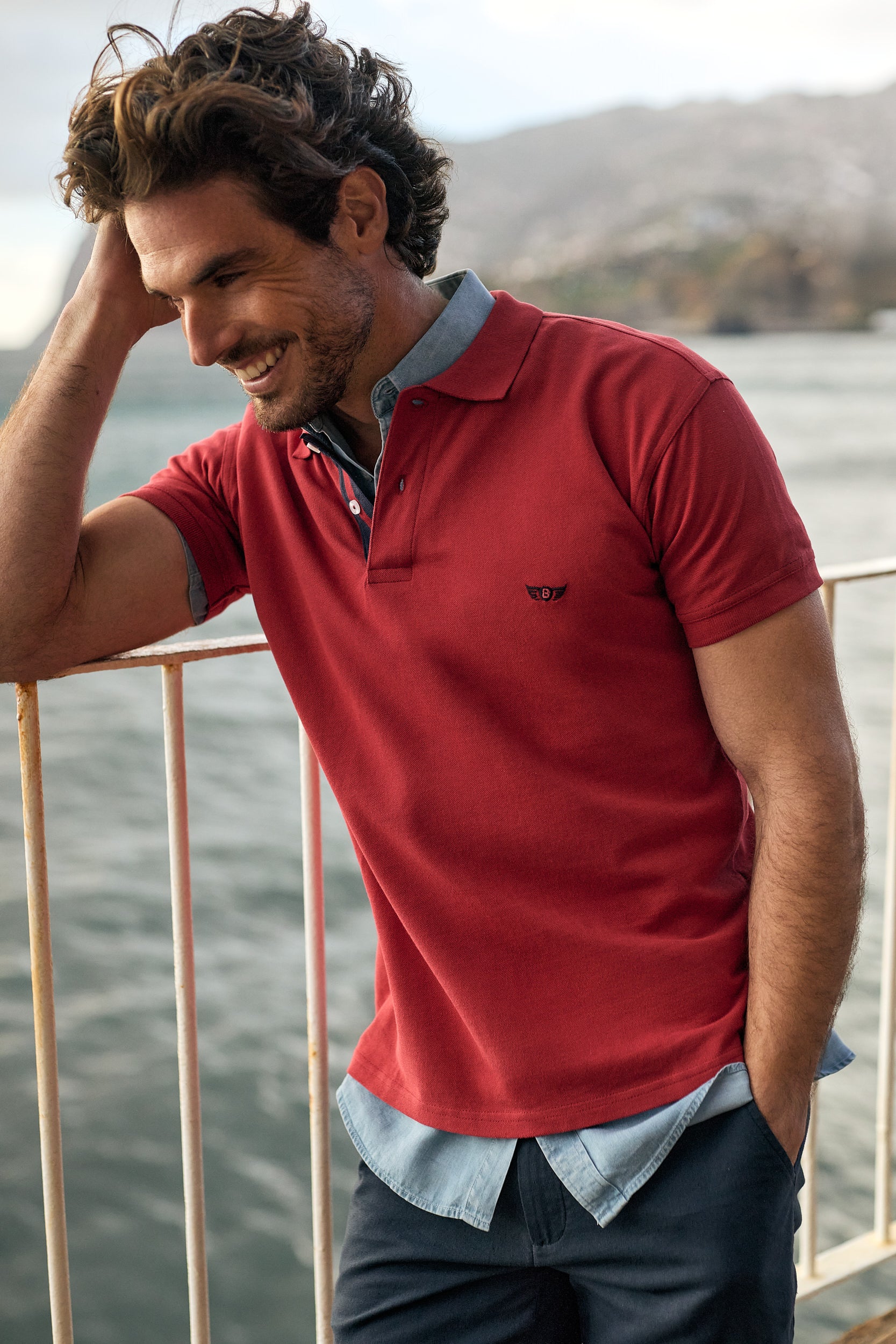 POLO PIQUET VERMELHO MANGA CURTA REGULAR FIT MR. BLUE