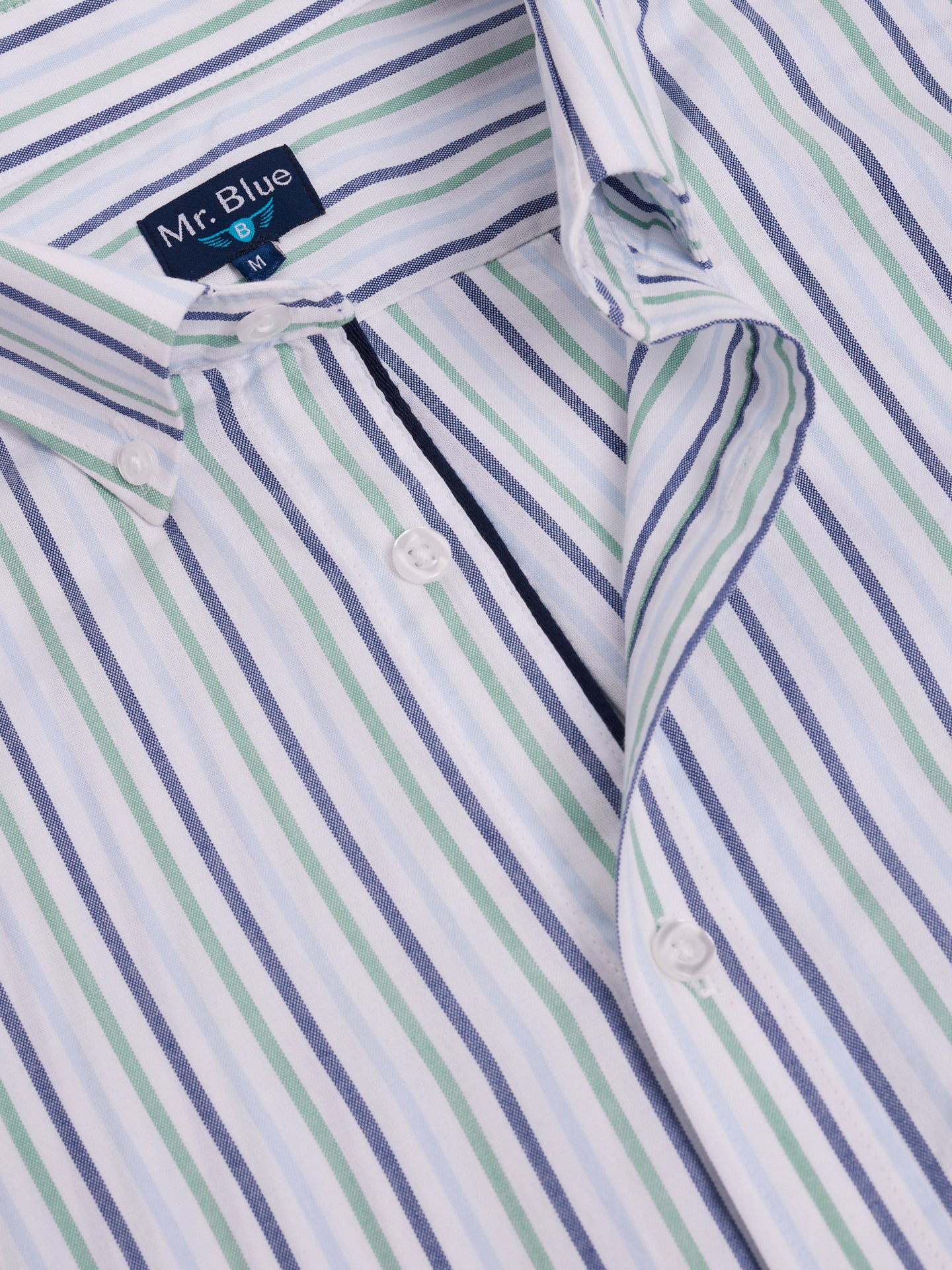 Camisa Algodão Azul Manga Comprida Regular Fit Mr. Blue