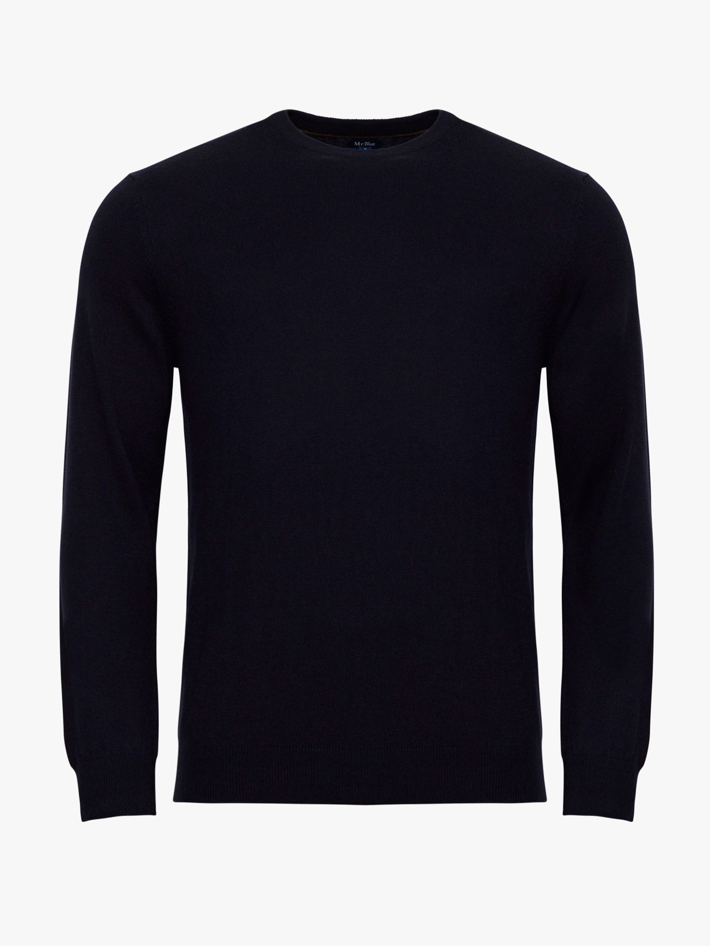 PULLOVER FINO AZUL COM COTOVELEIRA REGULAR FIT MR. BLUE