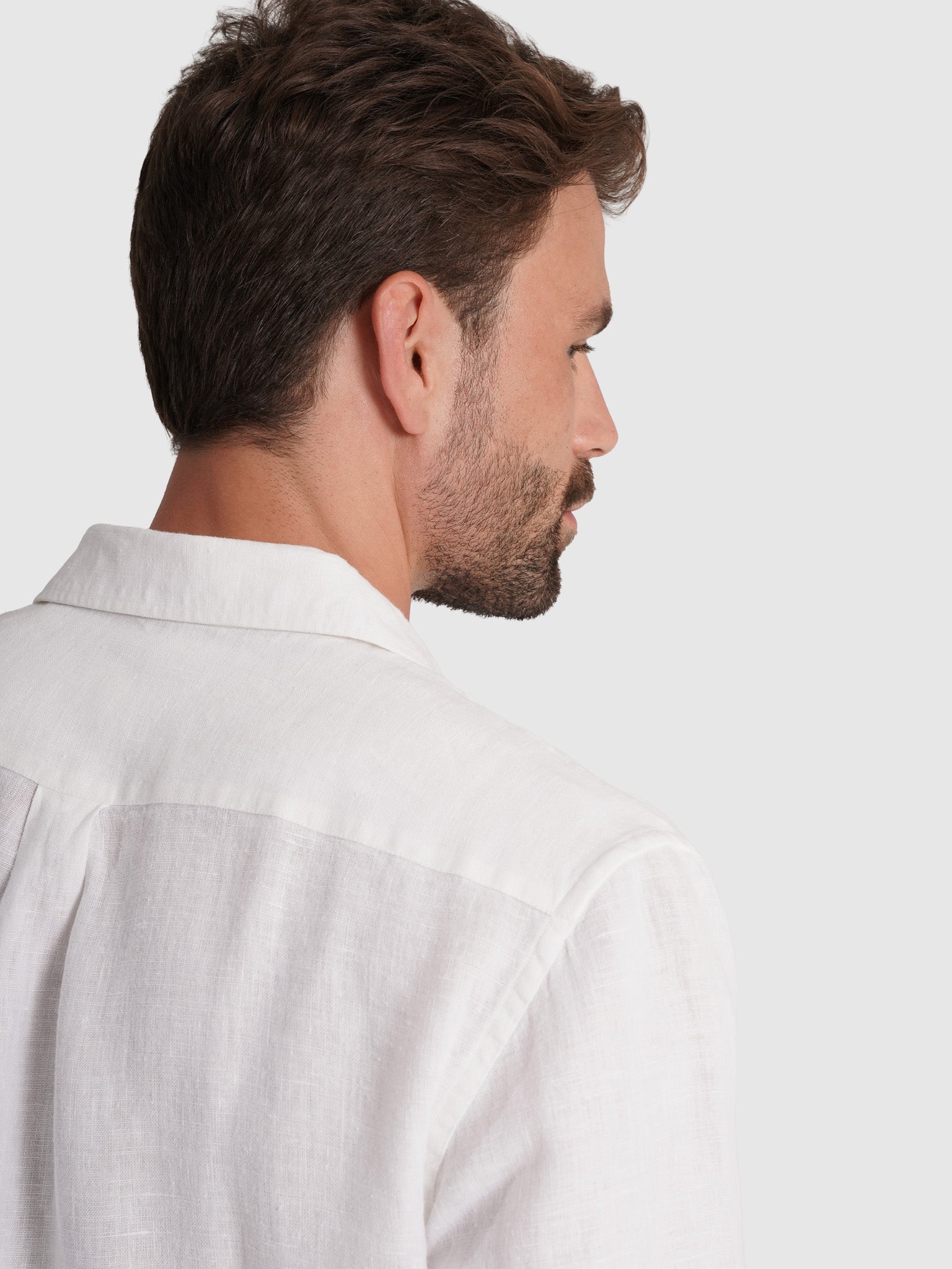 CAMISA LINHO BRANCA MANGA COMPRIDA TAILORED FIT MARK BELLUCCI