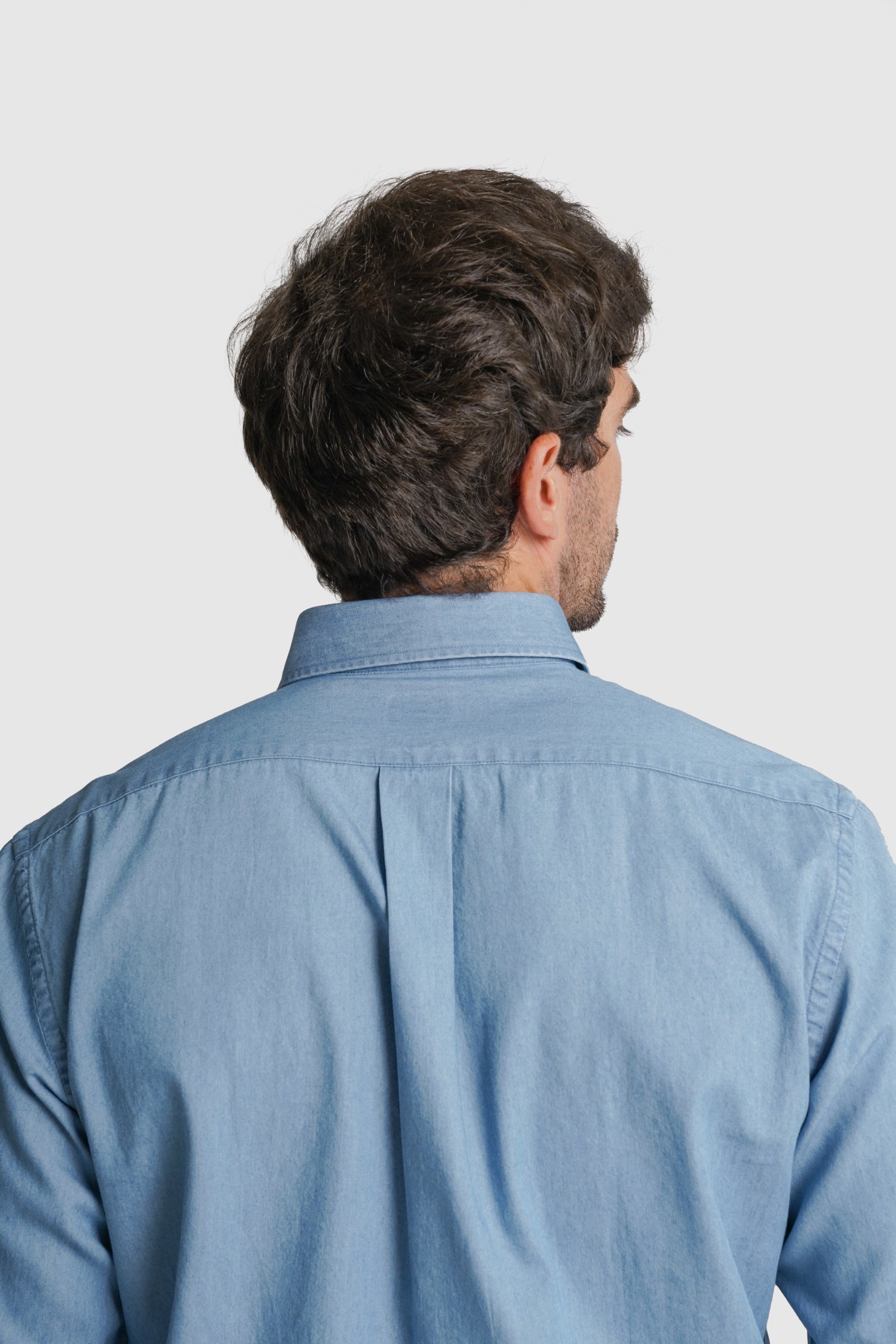 CAMISA ALGODÃO REGULAR FIT AZUL LISA MR. BLUE