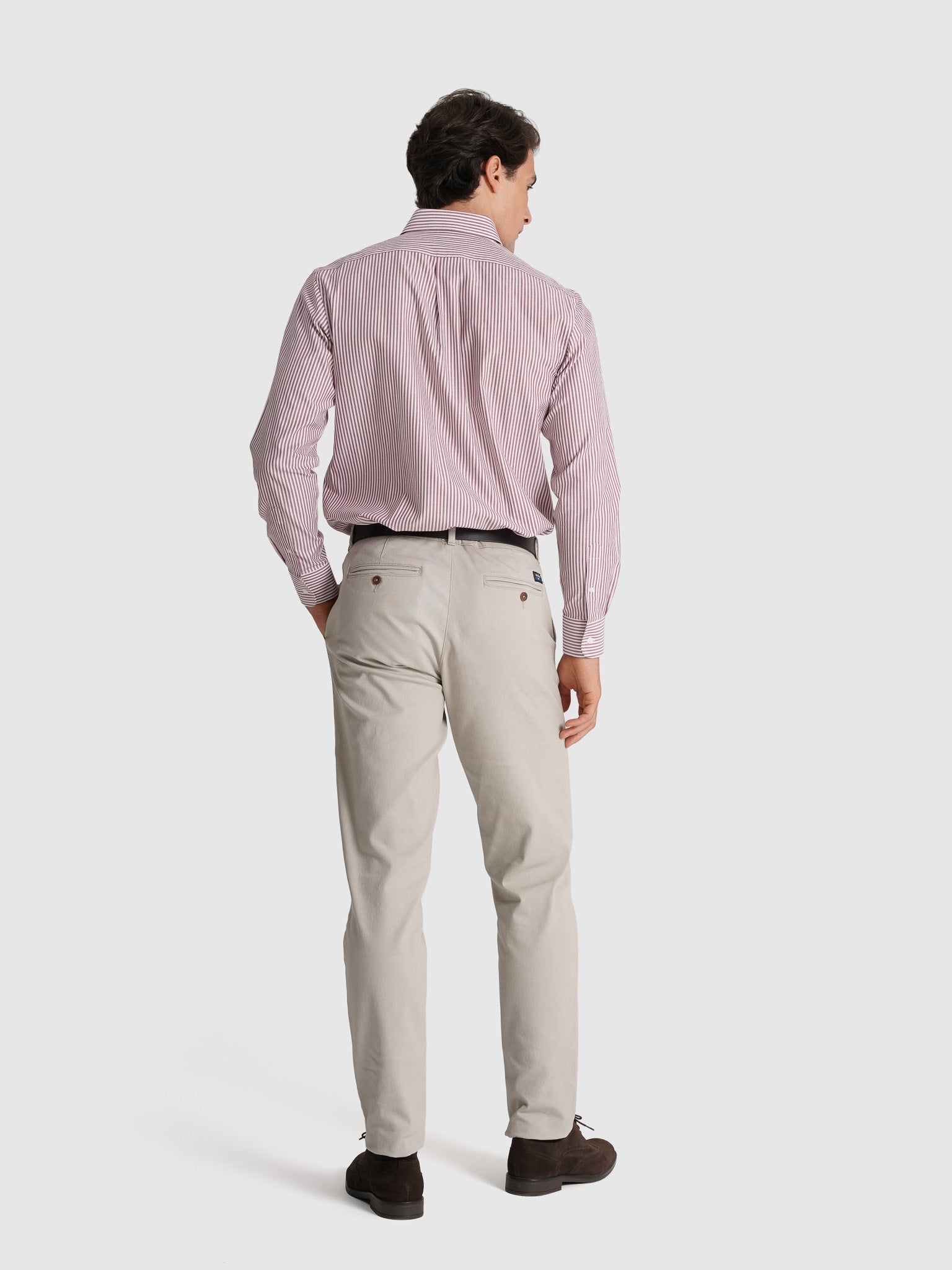 Camisa Algodão Vermelha Manga Comprida Regular Fit Mr. Blue