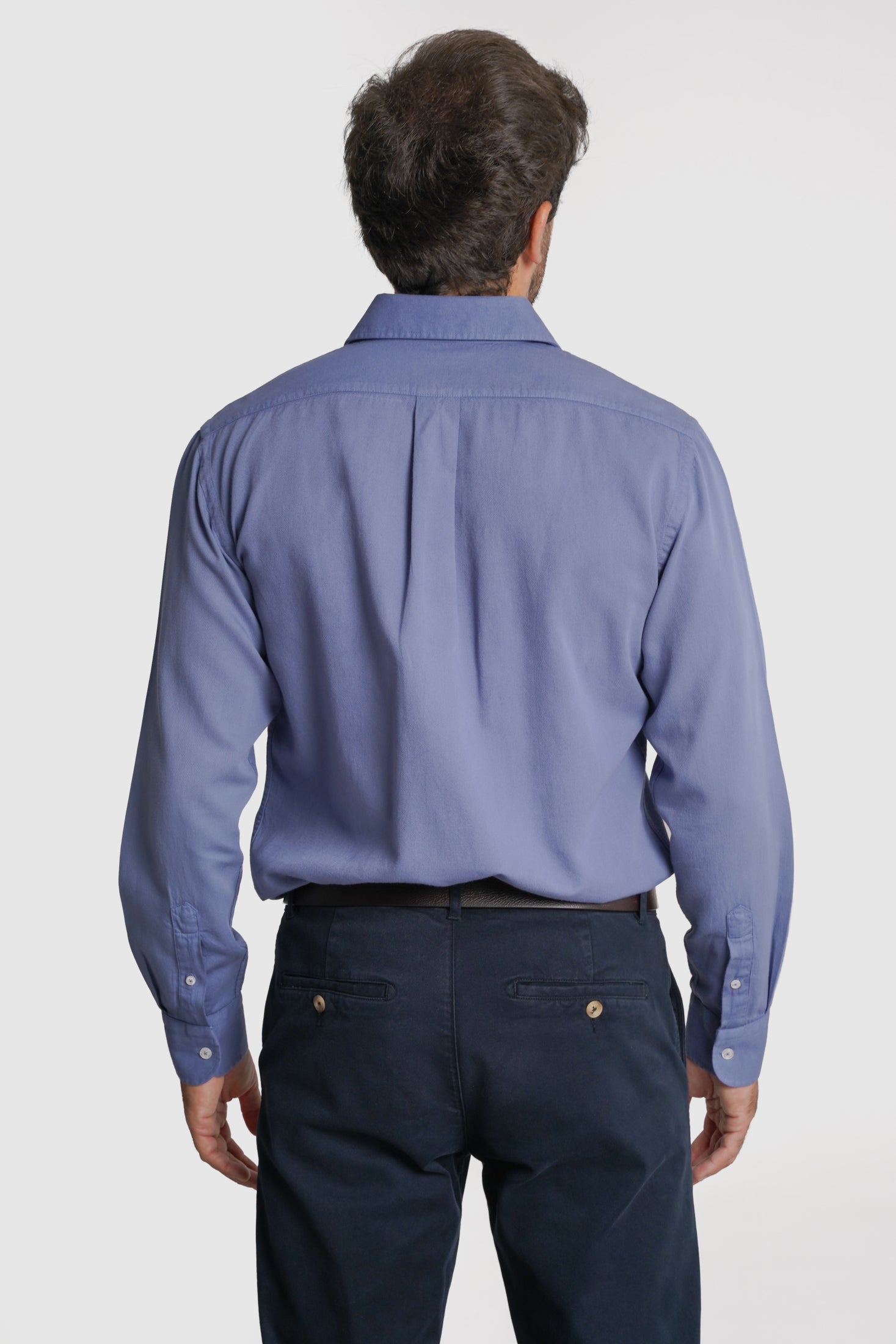 CAMISA ALGODÃO REGULAR FIT AZUL LISA MARK BELLUCCI