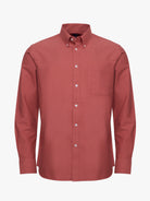 Camisa Algodão Vermelha Manga Comprida Regular Fit Mr. Blue