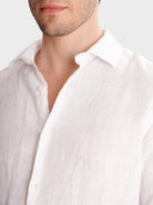 CAMISA LINHO BRANCA MANGA COMPRIDA TAILORED FIT MARK BELLUCCI