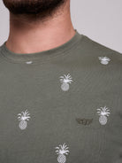 T-SHIRT ALGODÃO VERDE MANGA CURTA REGULAR FIT MR. BLUE