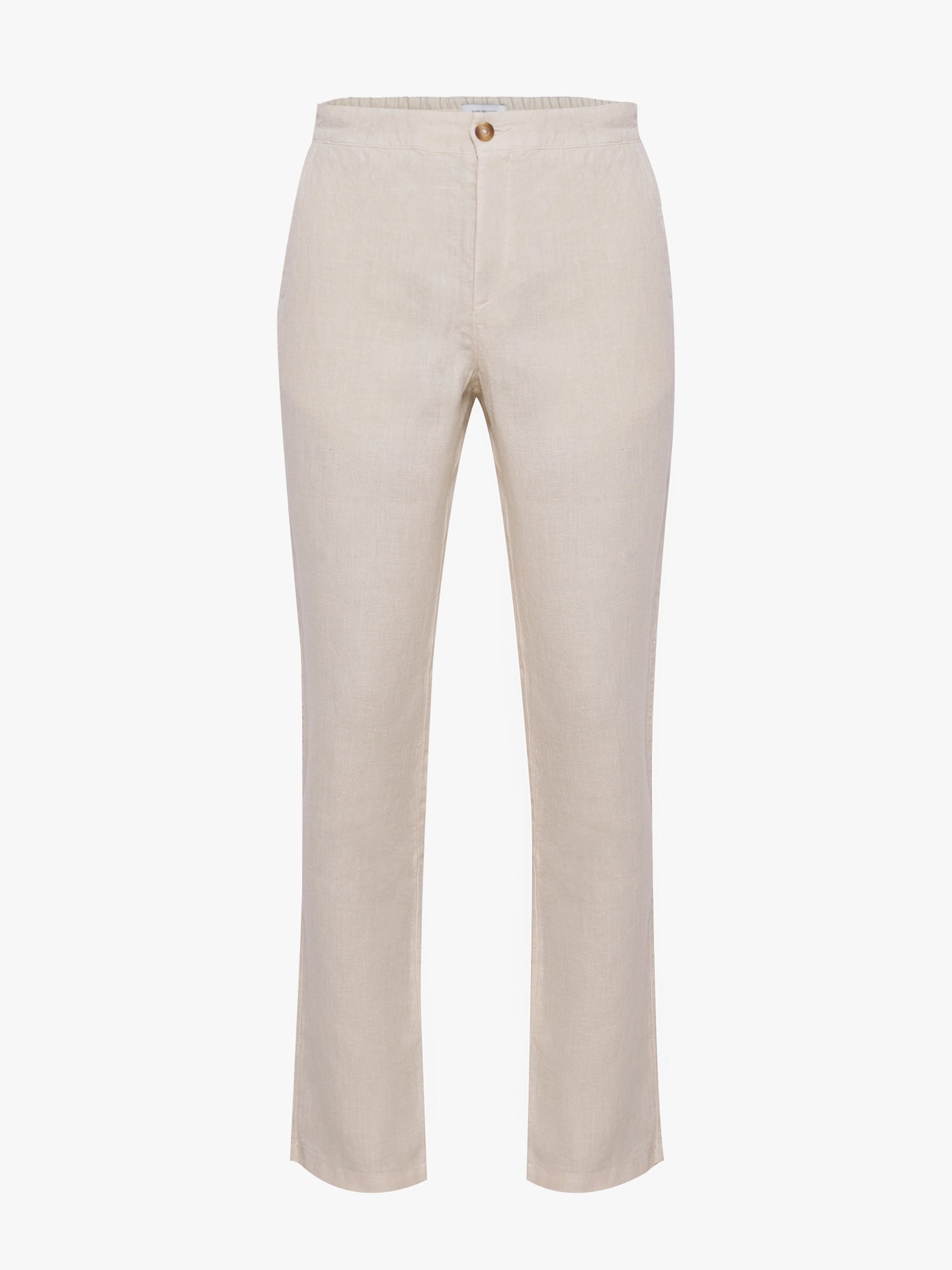 CALÇAS LINHO BEGES REGULAR FIT MARK BELLUCCI