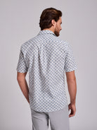 Camisa Linho Azul Manga Curta Regular Fit Mr. Blue