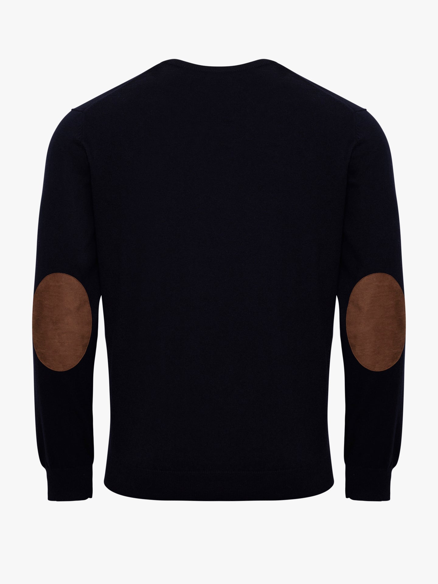 PULLOVER FINO AZUL COM COTOVELEIRA REGULAR FIT MR. BLUE