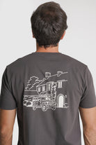 T-SHIRT ALGODÃO REGULAR FIT CINZENTA PADRÃO MR. BLUE