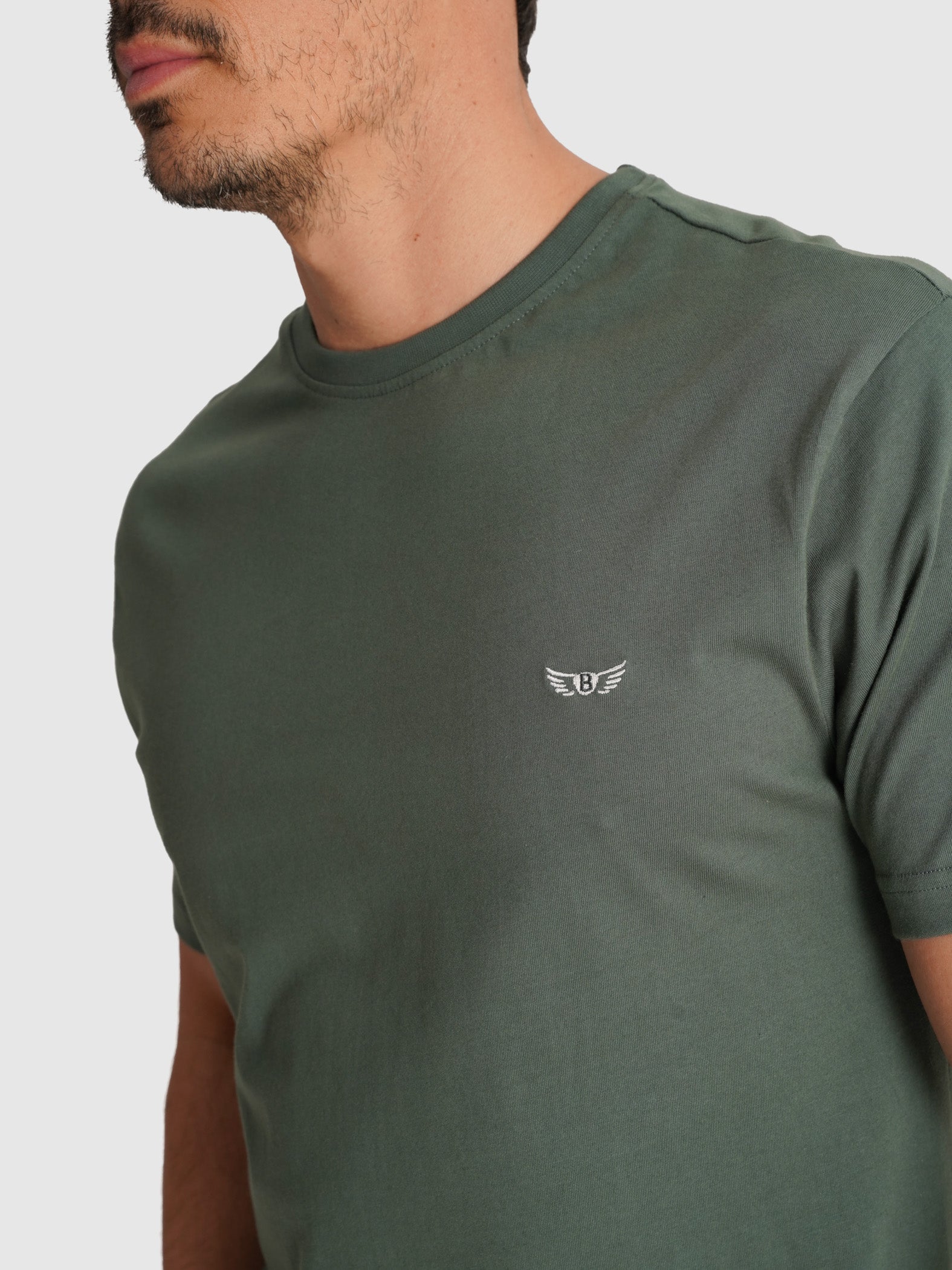 T-SHIRT VERDE MANGA CURTA REGULAR FIT MR. BLUE