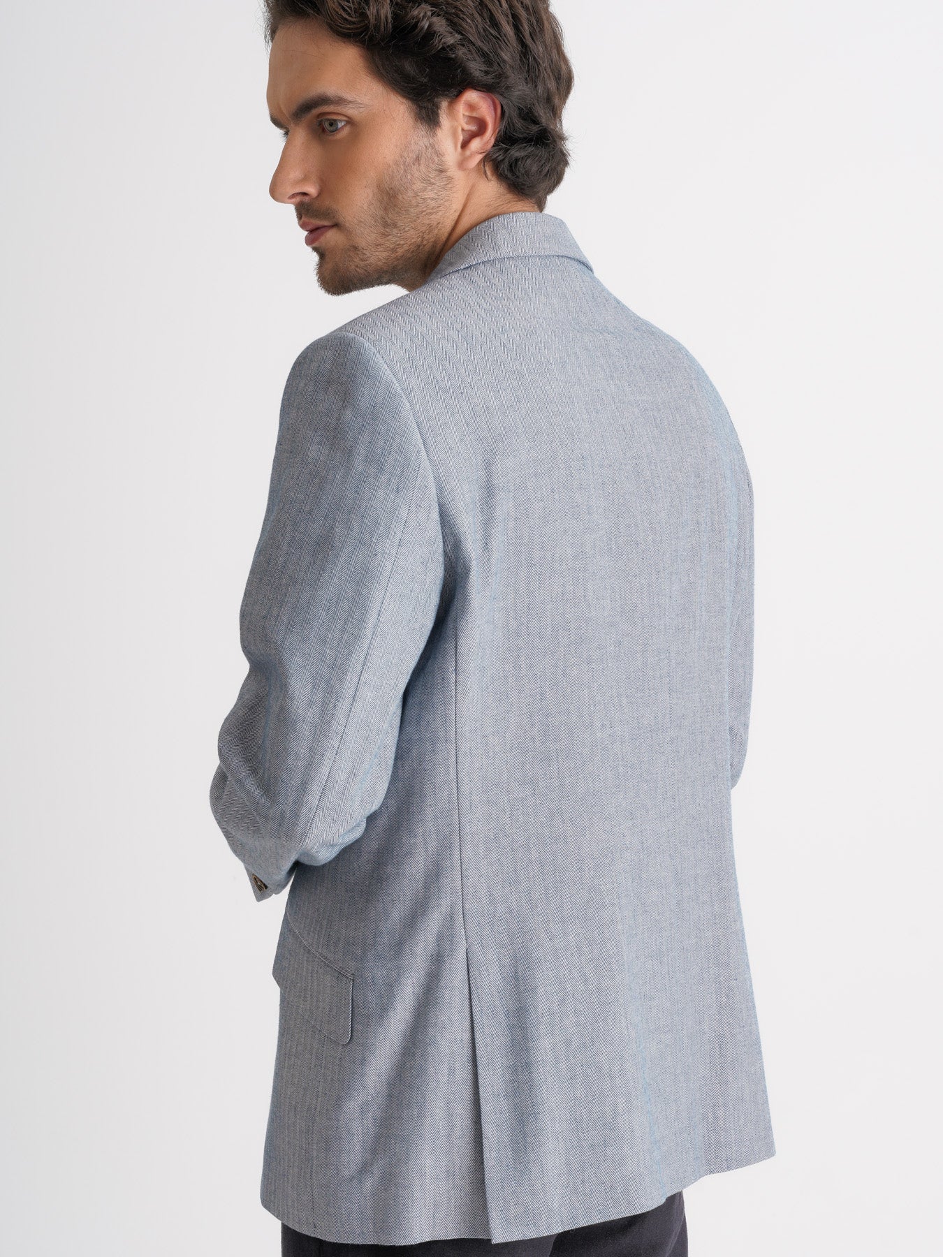 Blazer Azul Manga Comprida Regular Fit Mr. Blue