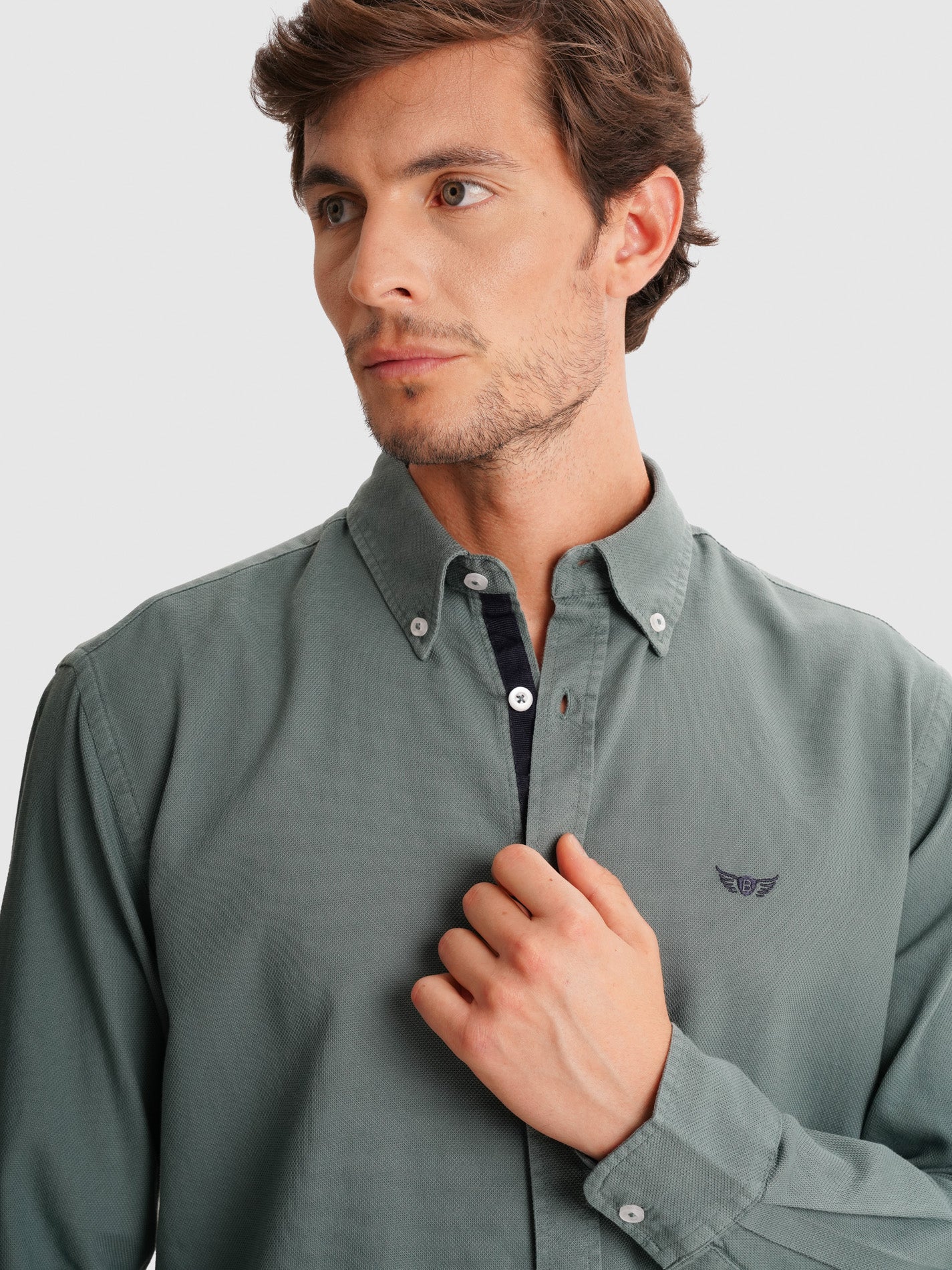CAMISA VERDE REGULAR FIT MR. BLUE