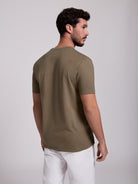 T-SHIRT ALGODÃO VERDE MANGA CURTA REGULAR FIT MR. BLUE