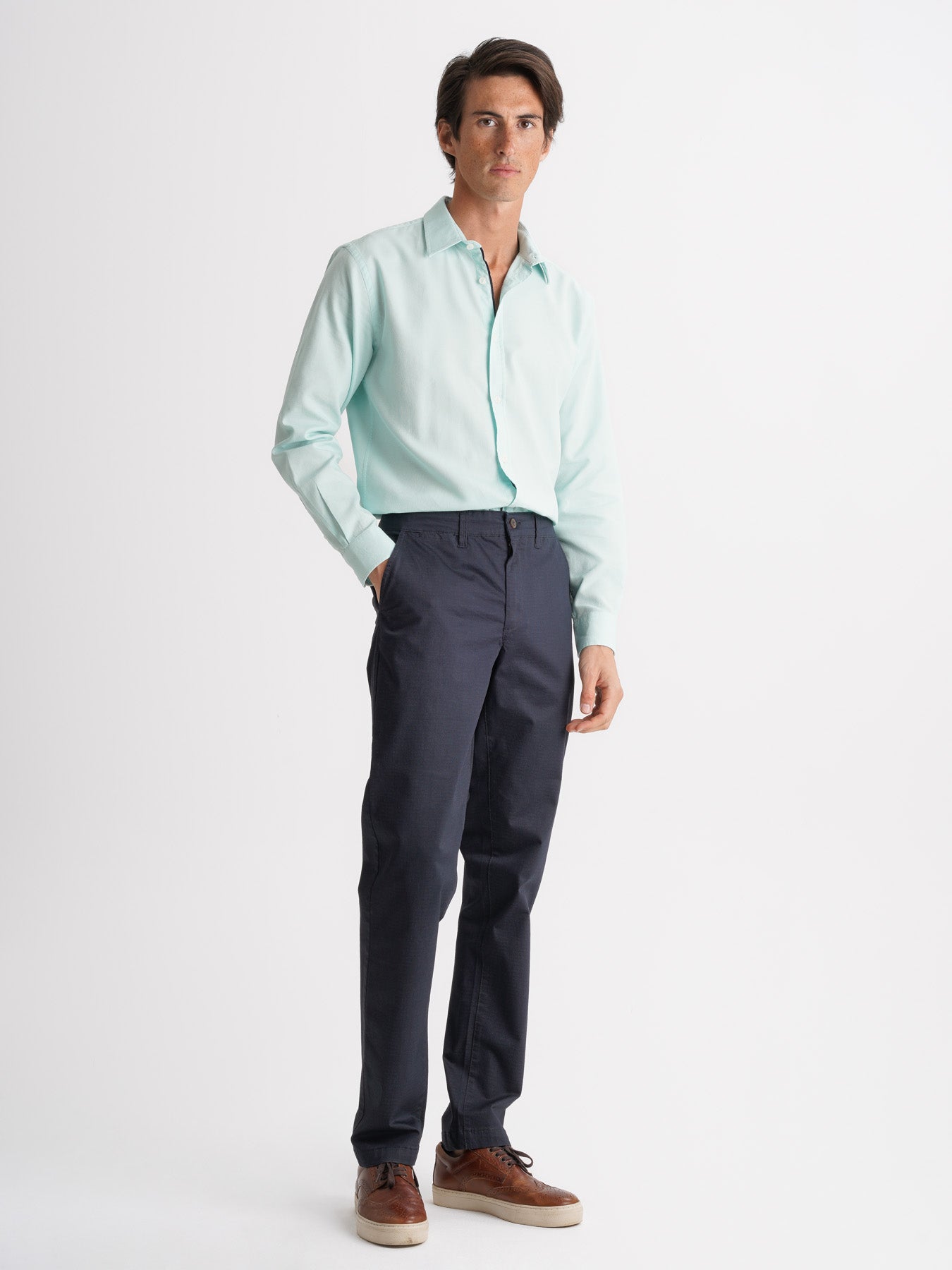 Calças Chinos Regular Fit Azuis Mr. Blue