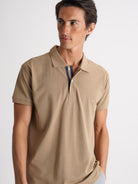 Polo Regular Fit Piquet Bege Mr. Blue
