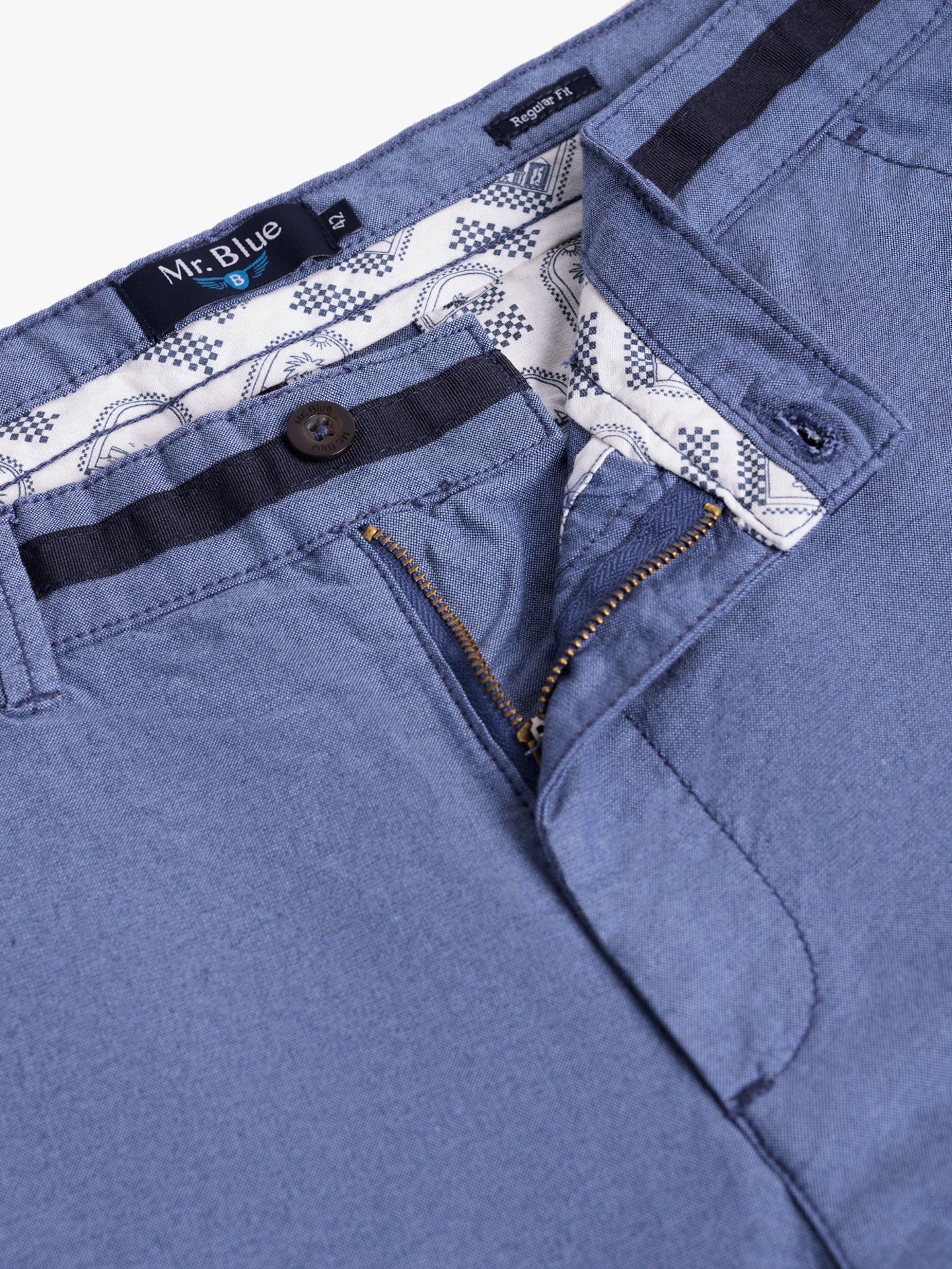 BERMUDA ALGODÃO AZUIS REGULAR FIT MR. BLUE