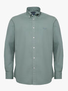 CAMISA ALGODÃO VERDE MANGA COMPRIDA REGULAR FIT MR. BLUE