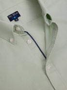 Camisa Algodão Verde Manga Curta Regular Fit Mr. Blue