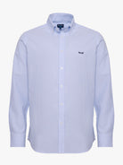 Camisa Algodão Azul Manga Comprida Regular Fit Mr. Blue