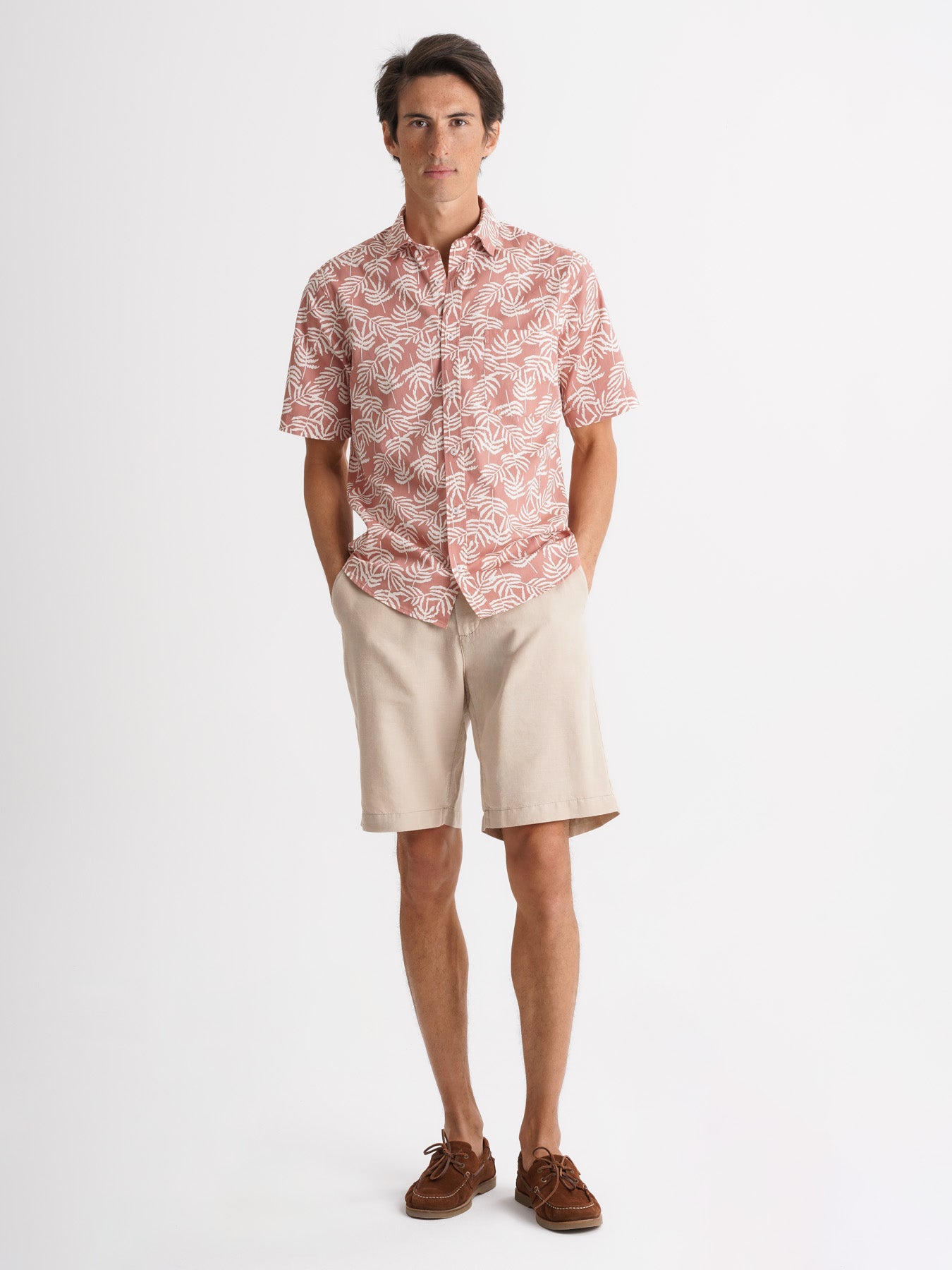 Camisa Regular Fit Twill Rosa Mr. Blue